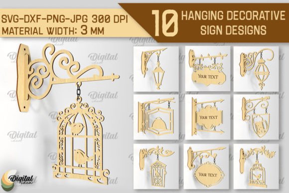 3D Hanging Decorative Sign SVG Bundle: A Creative Tool for Modern Designers