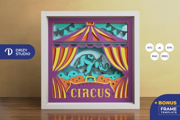 Circus Elephant 3D Shadow Box: A Creative and Stylish Craft Project