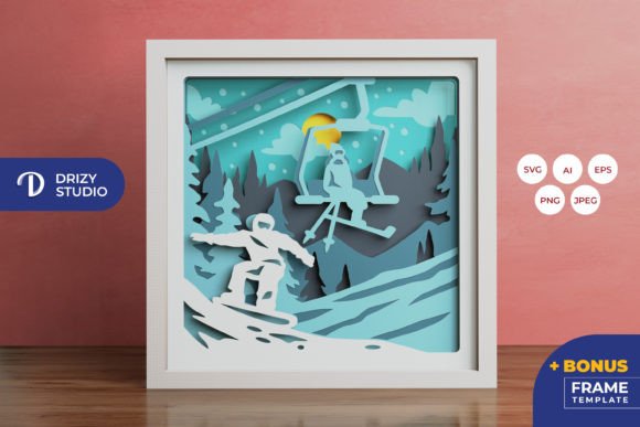 Crafting Depth: The Ski Lift 3D Shadow Box