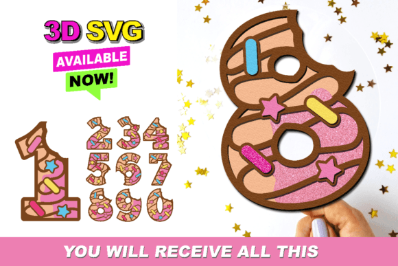 Donut Numbers 3D SVG: A Creative Tool for Digital and Physical Projects