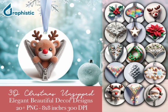 Elevate Holiday Designs with 3D Ornament Christmas Unzipped Bundle