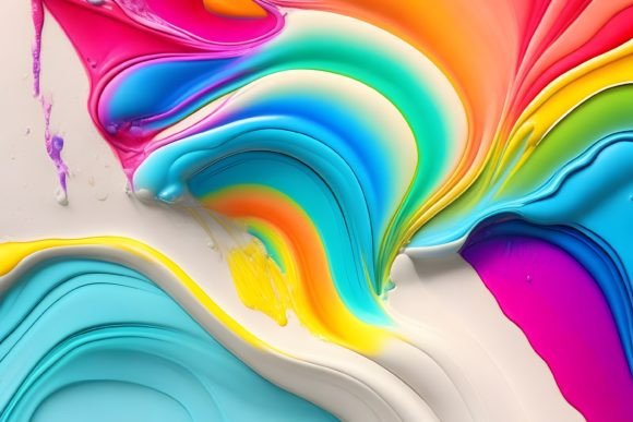 Liquid Paint 3D Effect Background