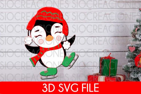Strategic Holiday Branding with Christmas Penguin Stiking 3D